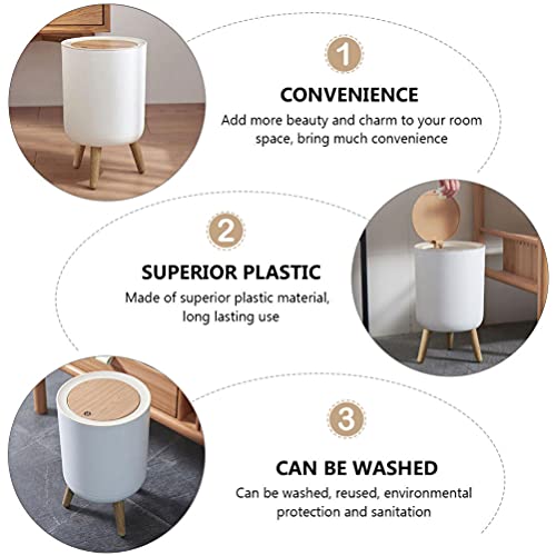 Çöp tenekesi çöp kutusu Basın Üst Kapaklı İskandinav Modern çöp sepeti Plastik çöp kutusu Mutfak Banyo Yatak Odası