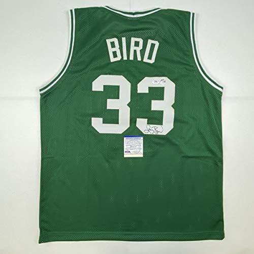 İmzalı / İmzalı Larry Bird Boston Yeşil Basketbol Forması PSA / DNA COA