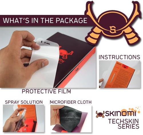 Pantech Burst Clear TechSkin TPU Kabarcık Önleyici HD Film ile Uyumlu Skinomi Ekran Koruyucu