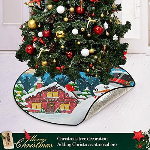Noel Kar Noel Ağacı Mat Su Geçirmez Ağaç Standı Tepsi Mat Halı Altında Noel Ağacı Aksesuarı Zemin Koruması için Noel