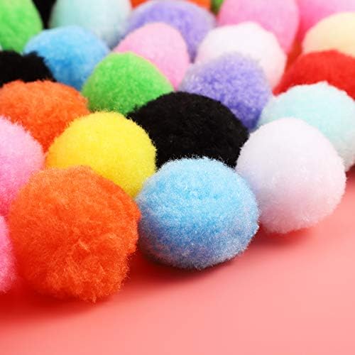 UEETEK 160 ADET Kedi Oyuncaklar Çeşitli Renk Yumuşak Kedi Oyuncak Topları Yavru Oyuncaklar Ponpon Topları (Mix Renk)