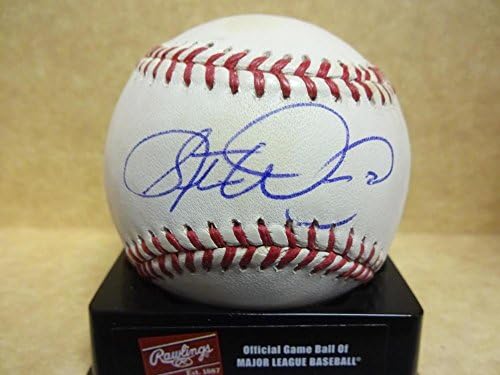 Steve Woodard Red Sox / kızılderililer/bira üreticileri, coa İmzalı Beyzbol Topları ile ML Beyzbol İmzaladı