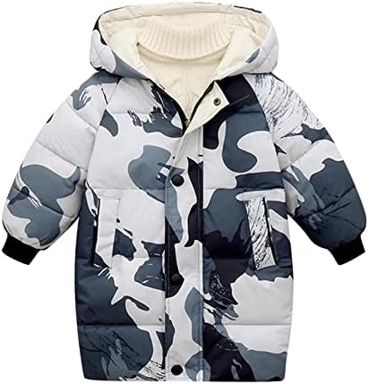 Toddler Bebek Çocuk Kız Kazak Ceket Kış Kalın Sıcak Düğme Kapşonlu Rüzgar Geçirmez Ceket Dış Giyim Ceket Erkek Ceketler
