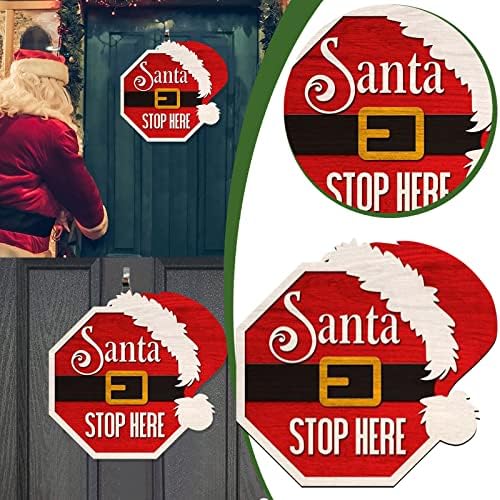 1 ADET Noel Şapka Kapı Liste Dekorasyon Ahşap Noel Liste Ön Kapı / Duvar Dekorasyon Noel Ahşap Karşılama Kapı İsim