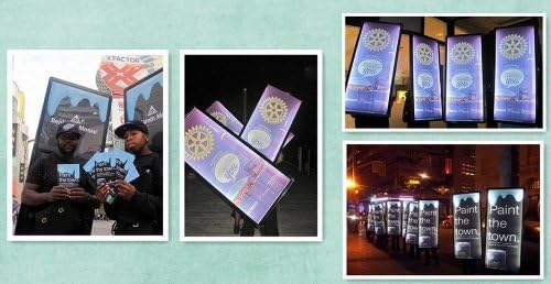 Goweoutdoor Yürüyüş Mobil Afiş, yürüyüş Mobil Billboard, Dahili LED aydınlatmalı arka aydınlatma, Yeni Medya Açık