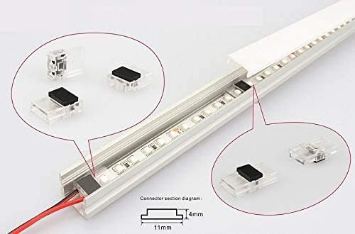 GooChan 2-pin konnektörler için LED Alüminyum Yuvası hattı lamba Konektörü-Ultra-İnce-Ultra-Dar Bağlayıcı-hiçbir