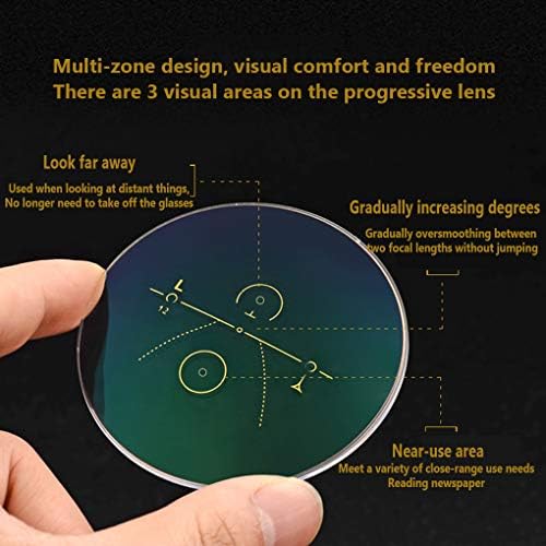 Fotokromik Akıllı Zoom okuma gözlüğü, Metal Çerçeve ve Multifokal Diyoptri Reçine Lensler, Uzak ve Yakın Çift kullanımlı