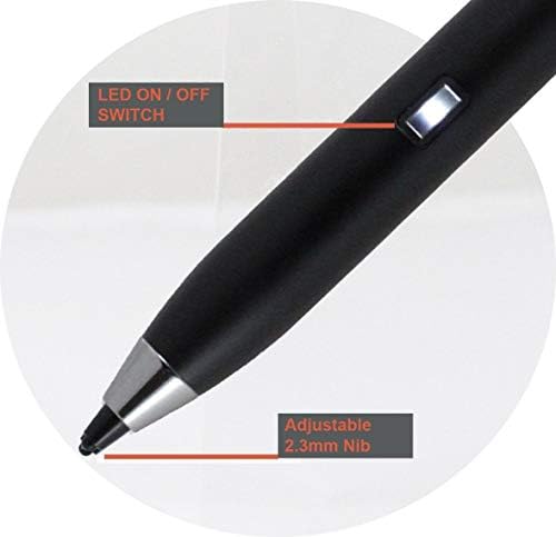 Broonel Siyah İnce Nokta Dijital aktif iğneli kalem ile Uyumlu ASUS VivoBook S15 S533 15.6