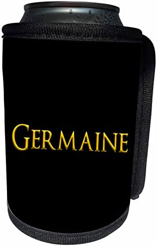 3dRose Germaine Amerika'da popüler bayan adı. Sarı açık. - Şişe Sargısını Soğutabilir (cc-365114-1)