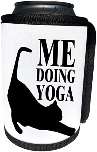Kedi Görüntüsü ile Yoga Yaptığım Kelimelerin 3dRose Görüntüsü-Şişe Sargısını Soğutabilir (cc_354770_1)