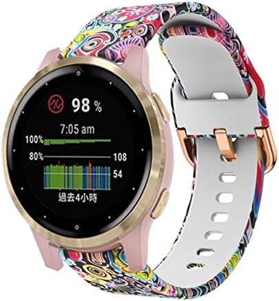 CNHKAU 18mm Silikon Yedek kordon akıllı saat Kayışı Ticwatch C2 Garmin Aktif S akıllı saat bilezik Watchband Aksesuarları