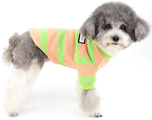 ZUNEA Küçük Köpek Kazak Ceket Kış Sıcak Örme Jumper Köpek Giysileri Yumuşak Pamuk Çizgili evcil hayvan kazak Triko