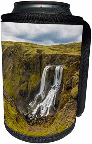 3dRose İzlanda. Yolda Fagrifoss şelalesi manzarası. - Şişe Sargısını Soğutabilir (cc-366480-1)