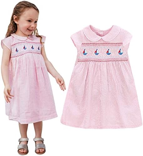 Kızların Etek Yaz Avrupa ve Amerikan Prenses Elbise Yaka Sevimli kız elbisesi ile 4 Yaşındaki Kız Doğum Günü Hediyeleri