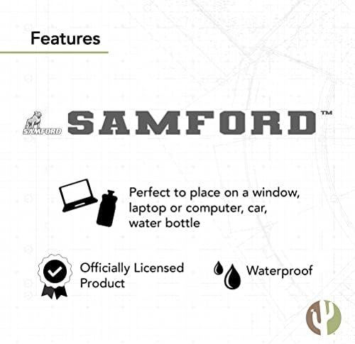 Samford Üniversitesi Buldozer Adı Logosu Vinil Çıkartması Dizüstü Su Şişesi Araba Karalama Defteri (15 İnç Etiket)