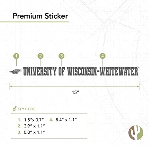 Wisconsin üniversitesi Whitewater UWW Warhawks Adı Logosu Vinil Çıkartması Dizüstü Su Şişesi Araba Karalama Defteri