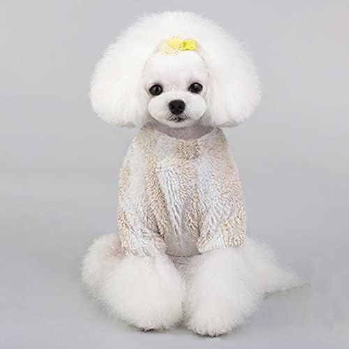 YAODHAOD Köpek Kazak Yumuşak Kalınlaşma Sıcak Flanel Pet Kazak Sevimli Klas Çizgili Sıcak Pet Giyim Kış Soğuk Hava
