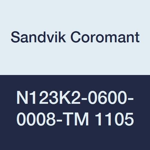 Sandvik Coromant, N123K2-0600-0008-TM 1105, Tornalama için CoroCut 1-2 Kesici Uç, Karbür, Nötr Kesim, 1105 Kalite,