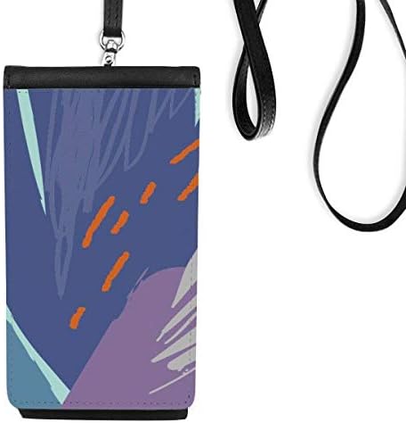 Sessiz s sanat desen telefon cüzdan çanta asılı cep kılıfı siyah cep