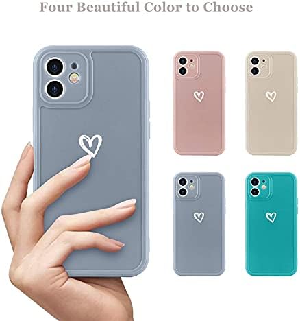 IPHONE 11 için Micoden Kılıf Kadınlar Kızlar için Sevimli Kalp Tasarımı, Sıvı Aşk Silikon Tampon Yükseltilmiş Tam