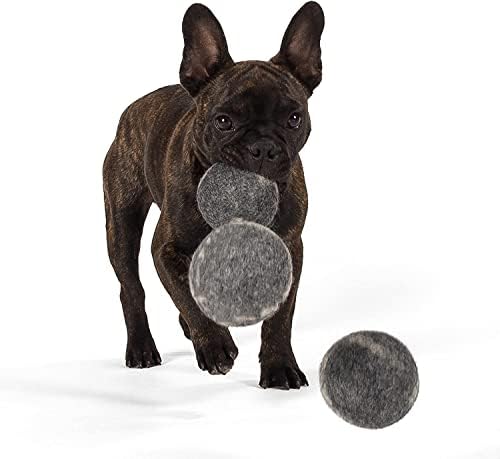 3'lü Paket Yün Köpek Topları-Köpek için Tamamen Doğal Toplar-İç veya Dış Mekan Köpek Oyuncak Topları - Dişleri Temizlemeye