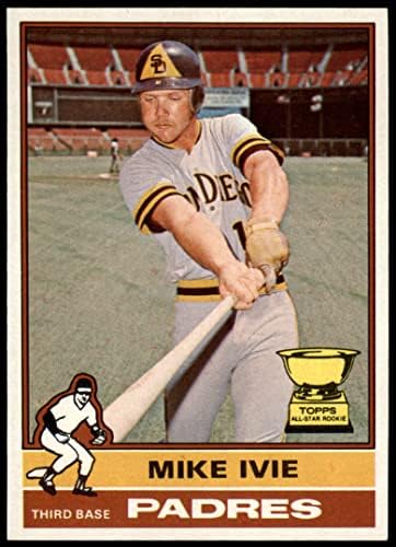 1976 Topps 134 Mike Ivie San Diego Padres (Beyzbol Kartı) ESKİ / MT + Padres