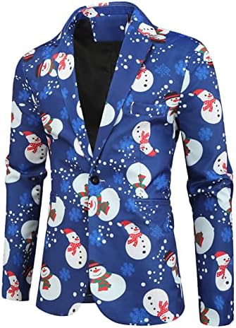 MEKOUİYE Önce Çirkin Noel 2 Parça Blazer Takım Elbise Komik Noel Partisi Düğün Smokin Ceket Pantolon Iş Iş Elbisesi