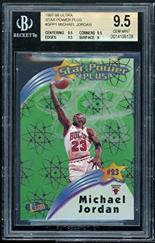 Michael Jordan Kartı 1997-98 Ultra Yıldız Gücü Artı SPP1 BGS 9.5 (9.5 9.5 9.5 9) - İmzasız Basketbol Kartları