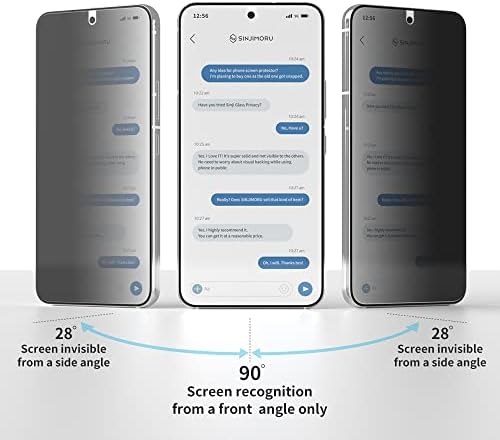 Sinjimoru Samsung Galaxy S23 Serisi Kendi Kendini İyileştiren ekran koruyucu Koruyucu, Anti-Casus cep telefonu ekran