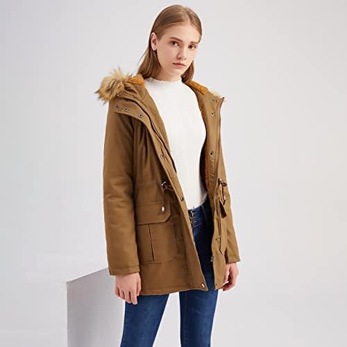 Palto Kadınlar için Kış Peluş Yastıklı Ceket Kapşonlu Yaka Kış sıcak tutan kaban Büyük Boy kadın kapitone ceket