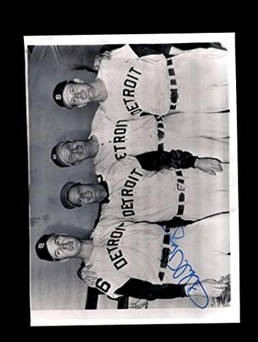 Phil Reagan İmzalı 1961 7x9 Detroit Tigers Orijinal Tel Fotoğraf İmzalı