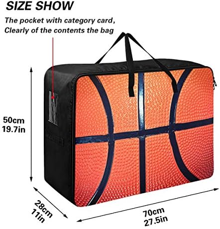 N / A Yatak Altı Büyük Kapasiteli saklama çantası-Basketbol Yorgan Giyim Organizatör Dekorasyon Yatak Fermuar Hareketli