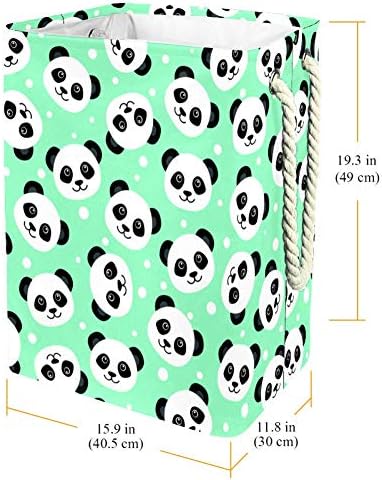 Inhomer Sevimli Panda Yüz 300D Oxford PVC Su Geçirmez Giysiler Sepet Büyük çamaşır sepeti Battaniye Giyim Oyuncaklar