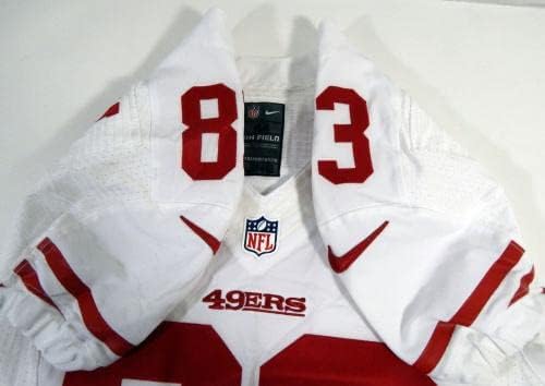 San Francisco 49ers Busta Anderson 83 Oyunu Yayınlanan Beyaz Forma DP16493 - İmzasız NFL Oyunu Kullanılmış