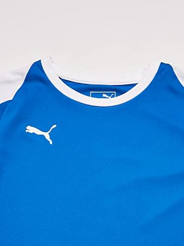 PUMA Çocuk Boys Liga Logo Ekip Boyun Kısa Kollu Jersey Futbol Cleats Nefes-Mavi