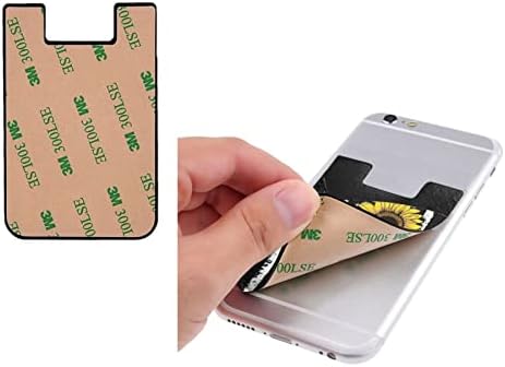 AYUNIX telefon kartı tutucu Ayçiçeği Amerikan Bayrağı cep telefonu Kartı Cüzdan Kol PU Deri yapıştırıcı Çubuk-on