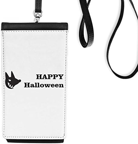 Köpek Mutlu hayalet Korku Cadılar Bayramı Telefon cüzdan çanta asılı cep kılıfı siyah cep