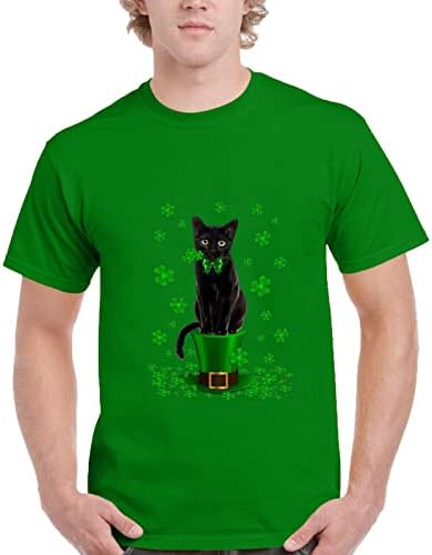 OİOLOYJM St Patrick Günü Gömlek Yaz 2023 Gömlek Erkekler için Crewneck Artı Boyutu Baskılı Üstleri Moda Rahat Tişörtleri