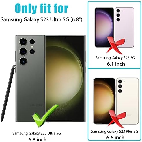 Moonshield MOOISVS [2 + 2 Paket] Galaxy S23 Ultra 5G Temperli Cam ekran koruyucu Koruyucu(2 Paket) + Kamera Lensi