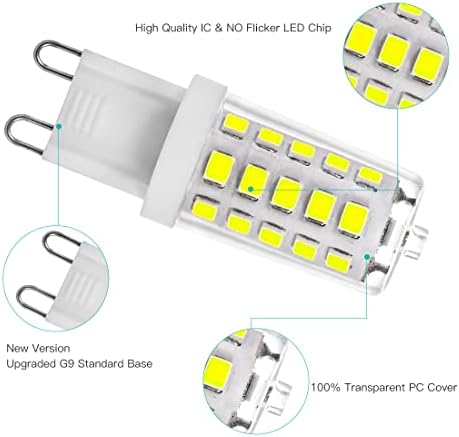 YKOPEO G9 Ampul 4000 K LED, doğal Beyaz G9 LED Ampuller 40 W Eşdeğer Halojen Yedek Ampuller, kısılabilir Yok Flikcer