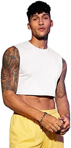 Milumia erkek Rahat Yuvarlak Boyun Kolsuz kırpma Tankı Üstleri Kas Gömlek Streetwear