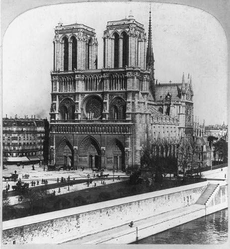 HistoricalFindings Fotoğraf: Notre Dame Katedrali, Paris, Fransa, c1901, Katolik, Fransız Gotik Mimarisi