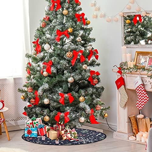 Noel Şekerleri Kar Tanesi Noel Ağacı Mat Su Geçirmez Ağaç Standı Tepsi Mat Halı Altında Noel Ağacı Aksesuar için