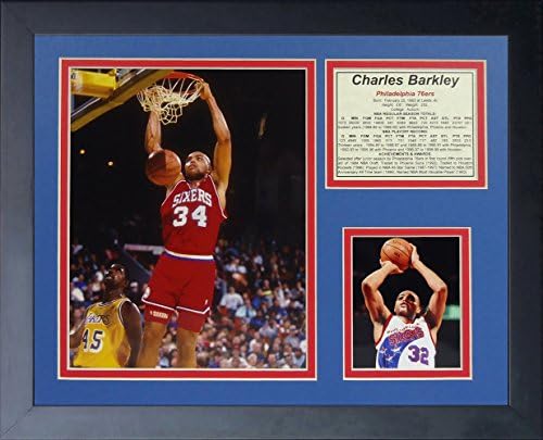 Efsaneler Asla Ölmez Charles Barkley 76ers Çerçeveli Fotoğraf Kolajı, 11 x 14 inç, (12300U)