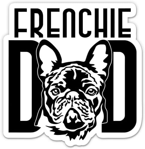 Frenchie Baba Sticker-3 laptop etiketi - Su Geçirmez Vinil Araba, Telefon, Su Şişesi-Fransız Bulldog Çıkartması