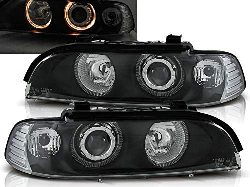 Farlar VR - 1154 ön ışıkları araba lambaları far farlar sürücü Ve yolcu yan Set Far melek gözler siyah Bmw 5 serisi
