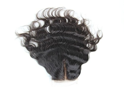 DaJun Saç 6A Orta Kısmı Dantel Kapatma 5 5 Çin işlenmemiş insan saçı Vücut Dalga Ağartılmış Knot Doğal Renk (marka: