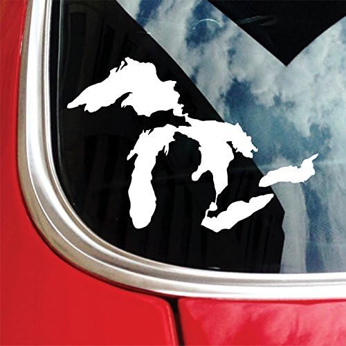 Great Lakes Sticker Michigan Araba Çıkartması Tamponlar, Pencereler, Dizüstü Bilgisayarlar, Su Şişeleri veya Soğutucular