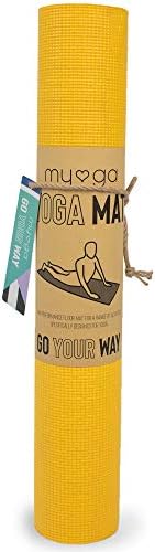 Myga Yoga Matı-Yoga, Pilates, Meditasyon ve Fitness için Kaymaz Egzersiz Matı-Seyahat için Hafif Yoga Matı-Ev Jimnastik