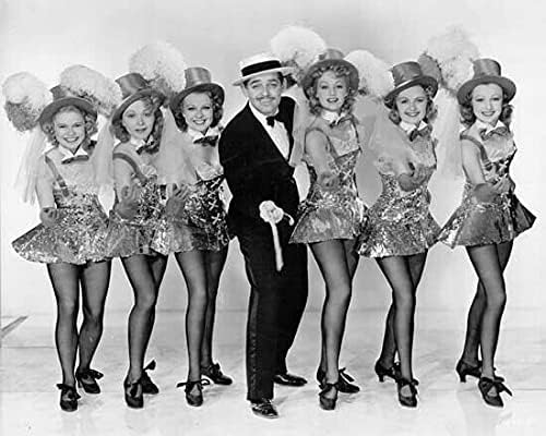 Clark Gable San Francisco'da şov kızlarıyla dans ediyor 8x10 fotoğraf